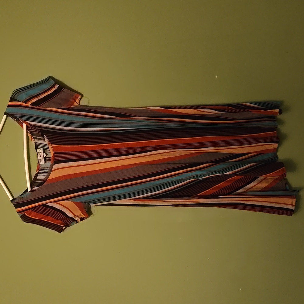 Urban Rose Western colors stripe dress small